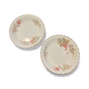 American Limoges "Bramble" pattern serving bowl with 22K gold trim